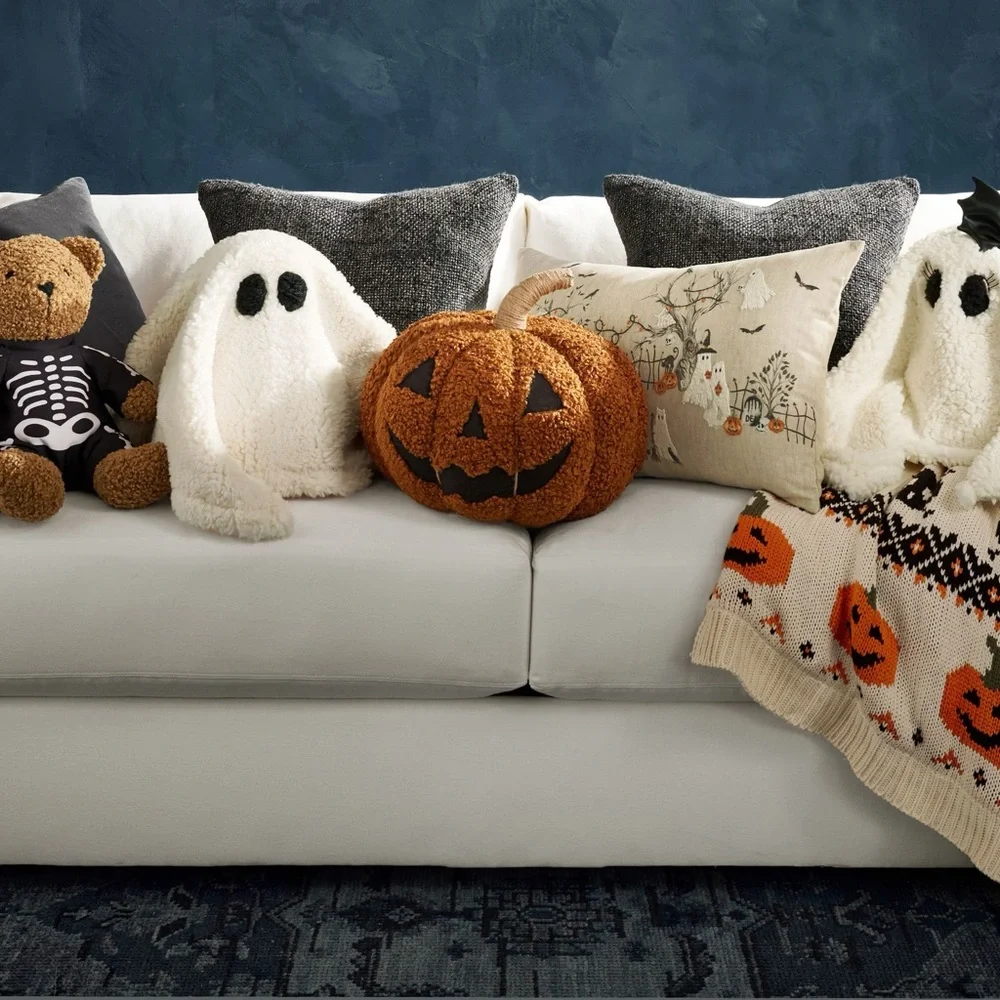 Pottery Barn Theo The Teddy Trick or Treating Pillow BN - Picture 4 of 7